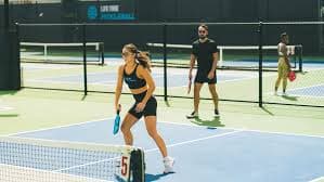 Indoor pickleball drill led by Coach Sam Morris in Montgomery County, MD